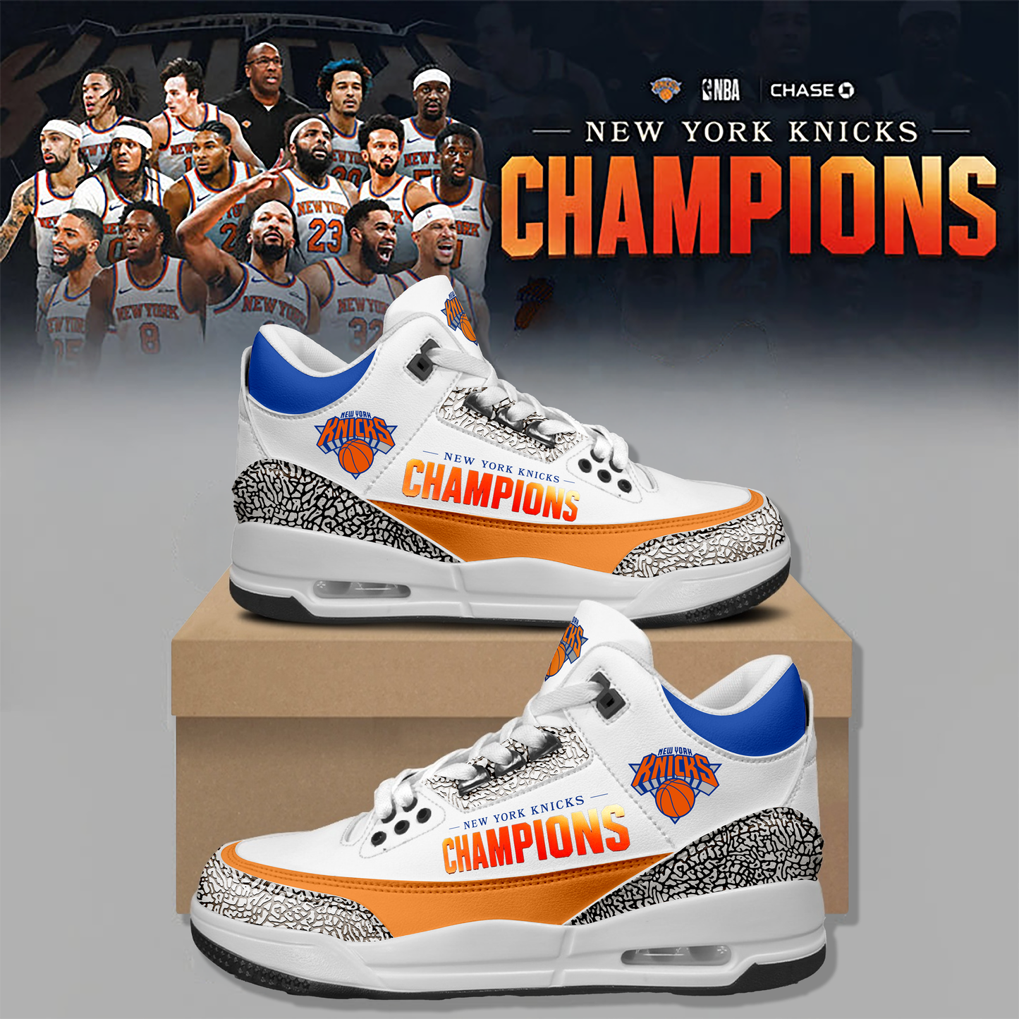 New York Knicks Eastern Conference Champions Shoes