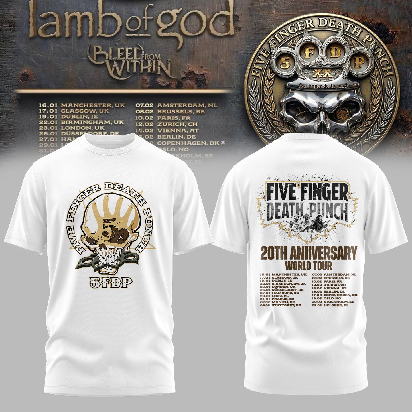 Golden Wreath Skull Tshirt Edition