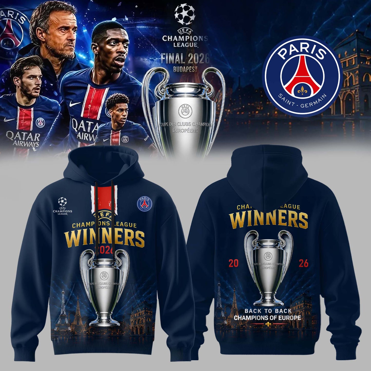 _ UEFA Champions League Winners 2026 Edition Hoodie
