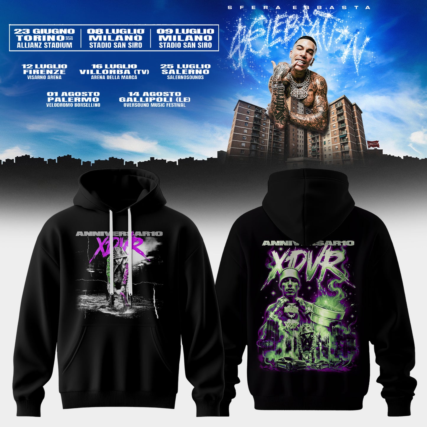 Sfera Ebbasta Tour 2026 Limited Hoodie