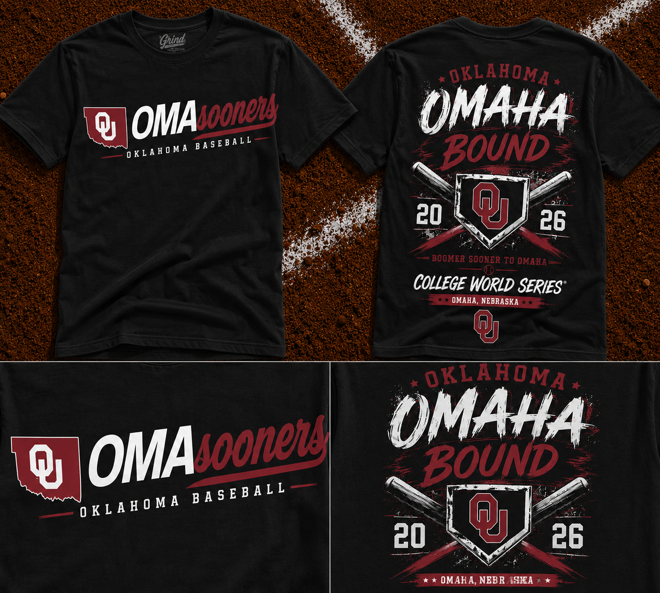 Oklahoma Sooners Baseball 2026 NCAA Baseball Men’s College World Series OMAHA Tshirt