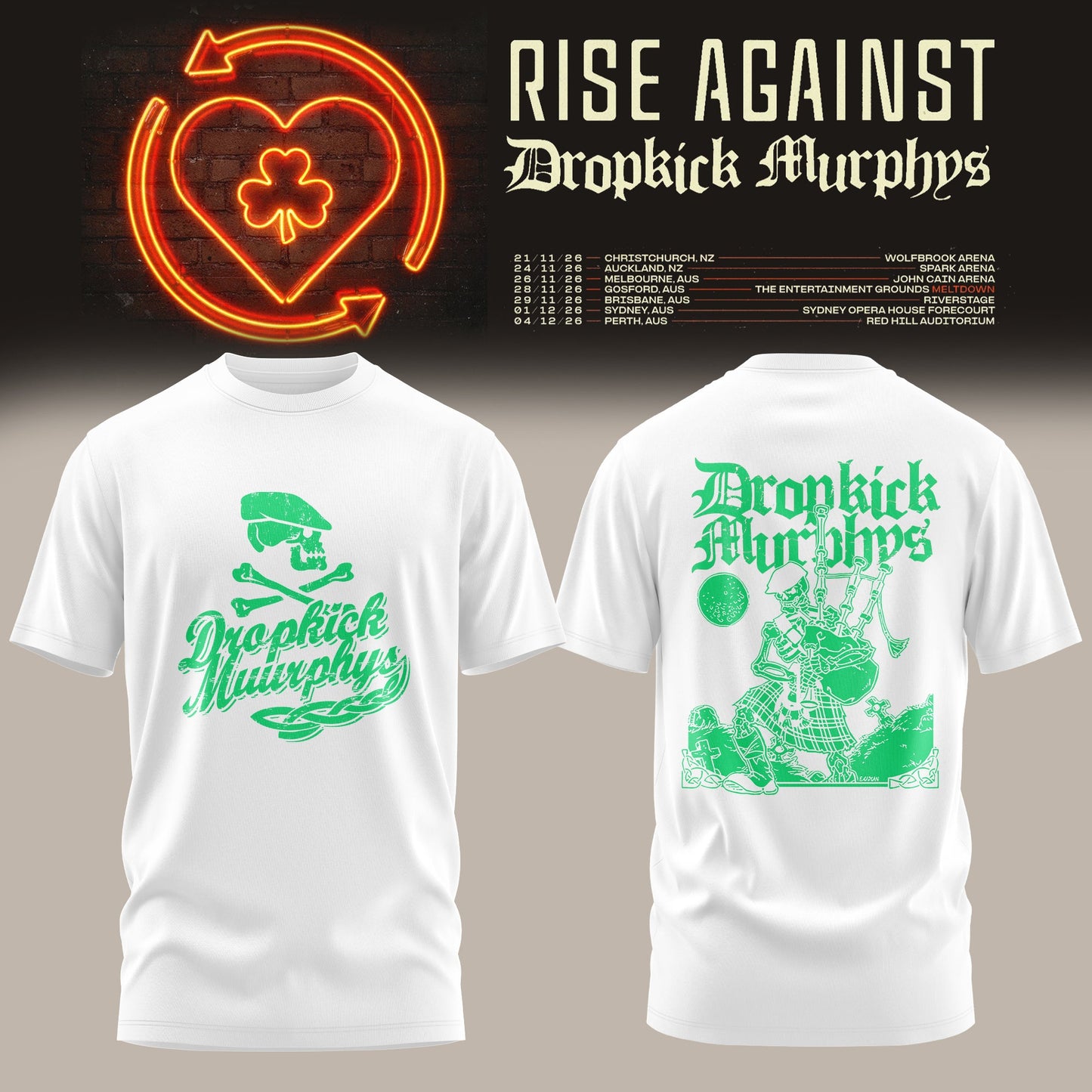 White Celtic Riot Tee