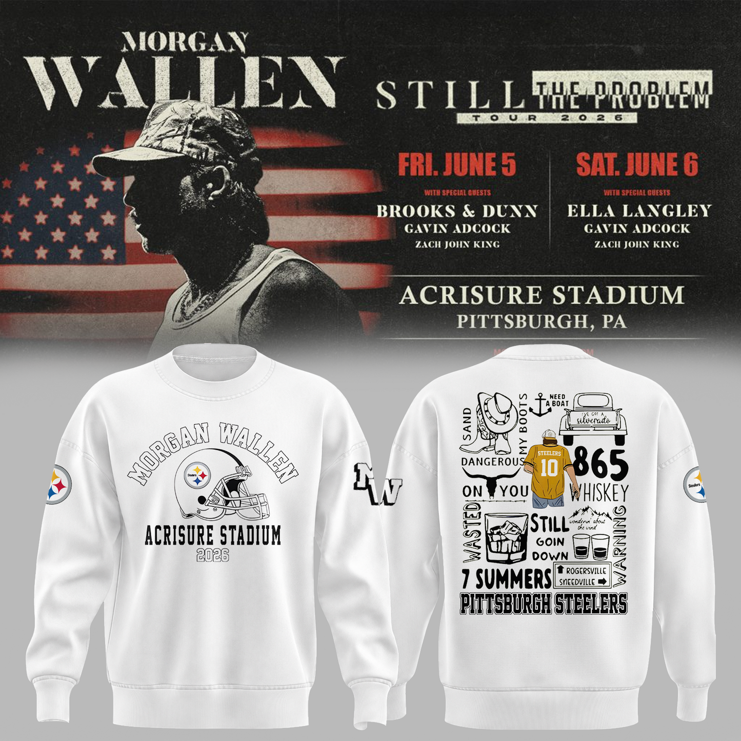 🔥 MW x Pittsburgh Stadium Tour 2026 Limited Edition Sweatshirt