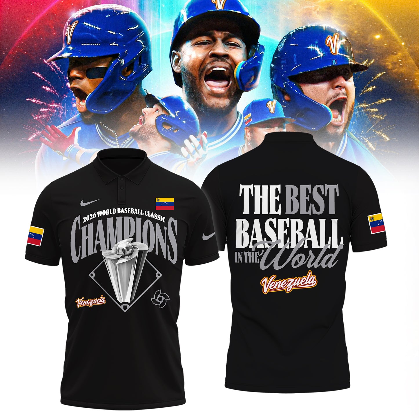 🏆️🏆️🏆 Venezuela Baseball World Baseball Classic Champions Polo