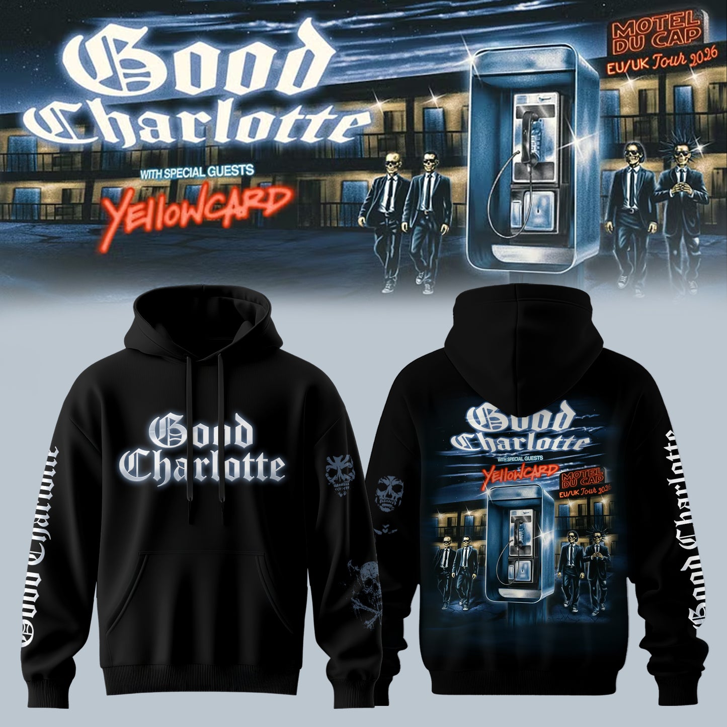 Motel Du Cap Midnight Black Hoodie