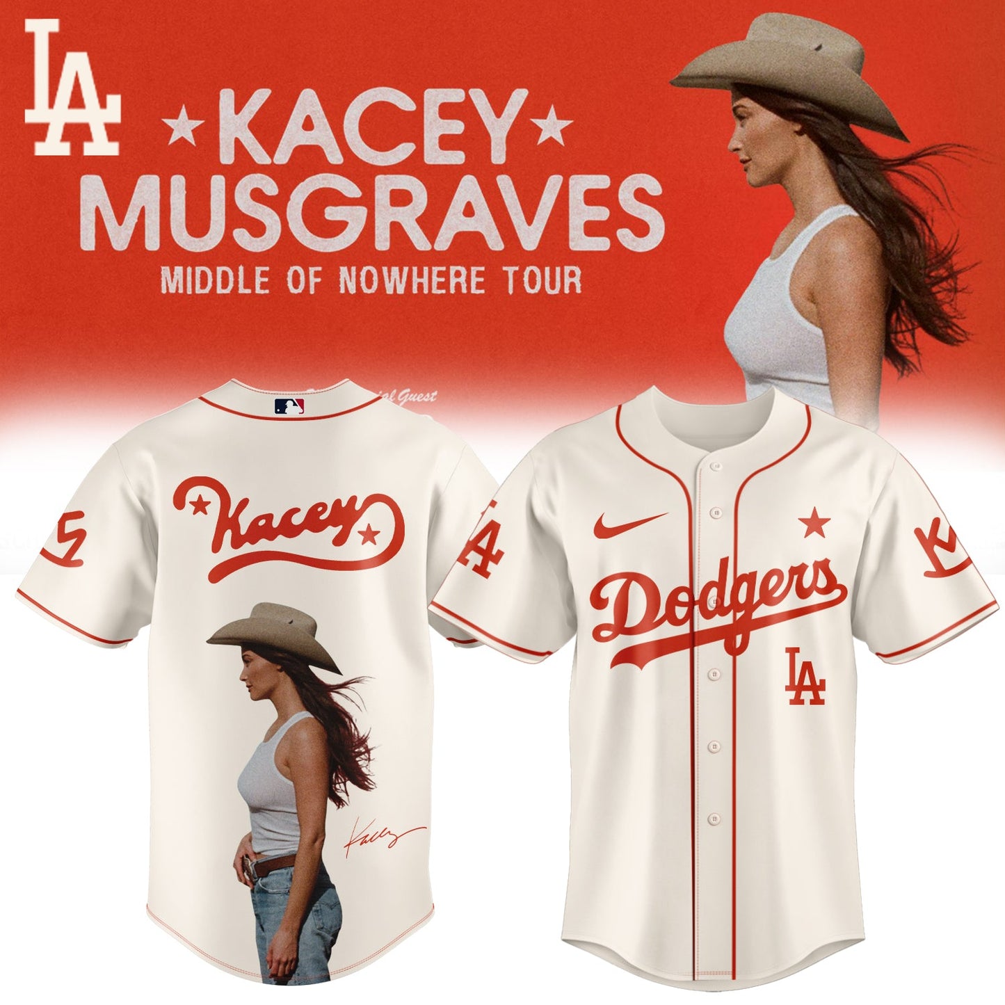 ,,Baseball X Kacey Musgraves Middle of Nowhere Tour Signed Jersey 1