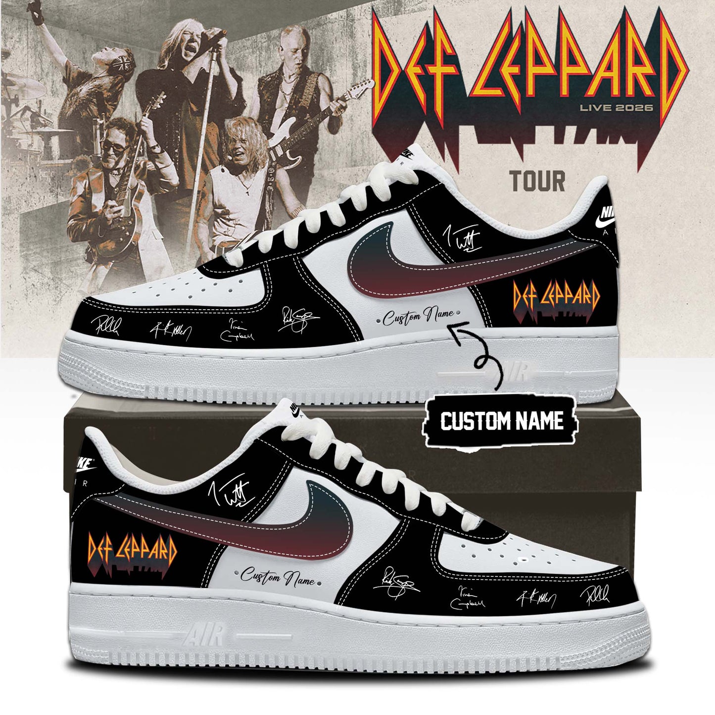,,Def Leppard Live 2026 Limited Edition Signature – Shoes