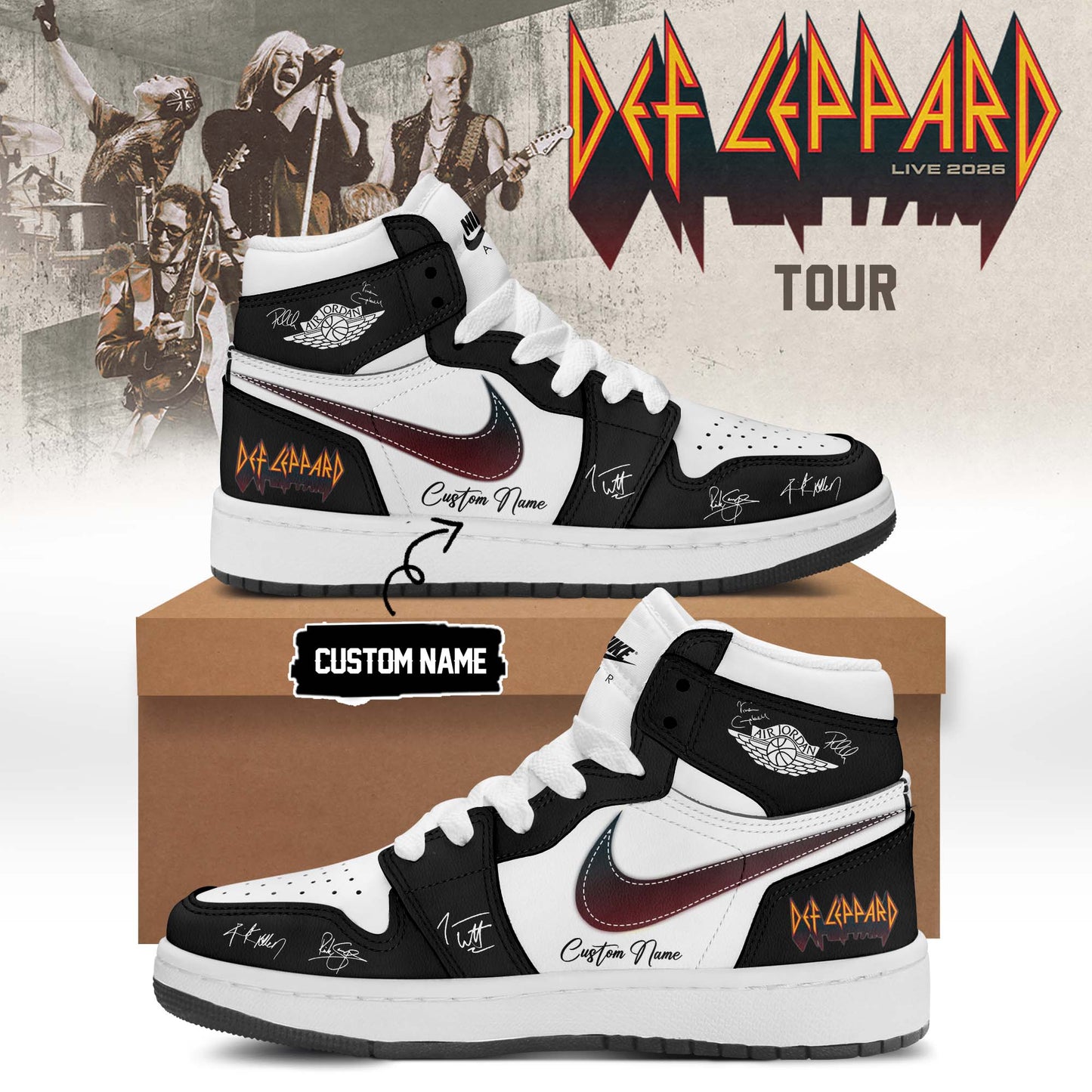,,Def Leppard Live 2026 Limited Edition Signature – Shoes