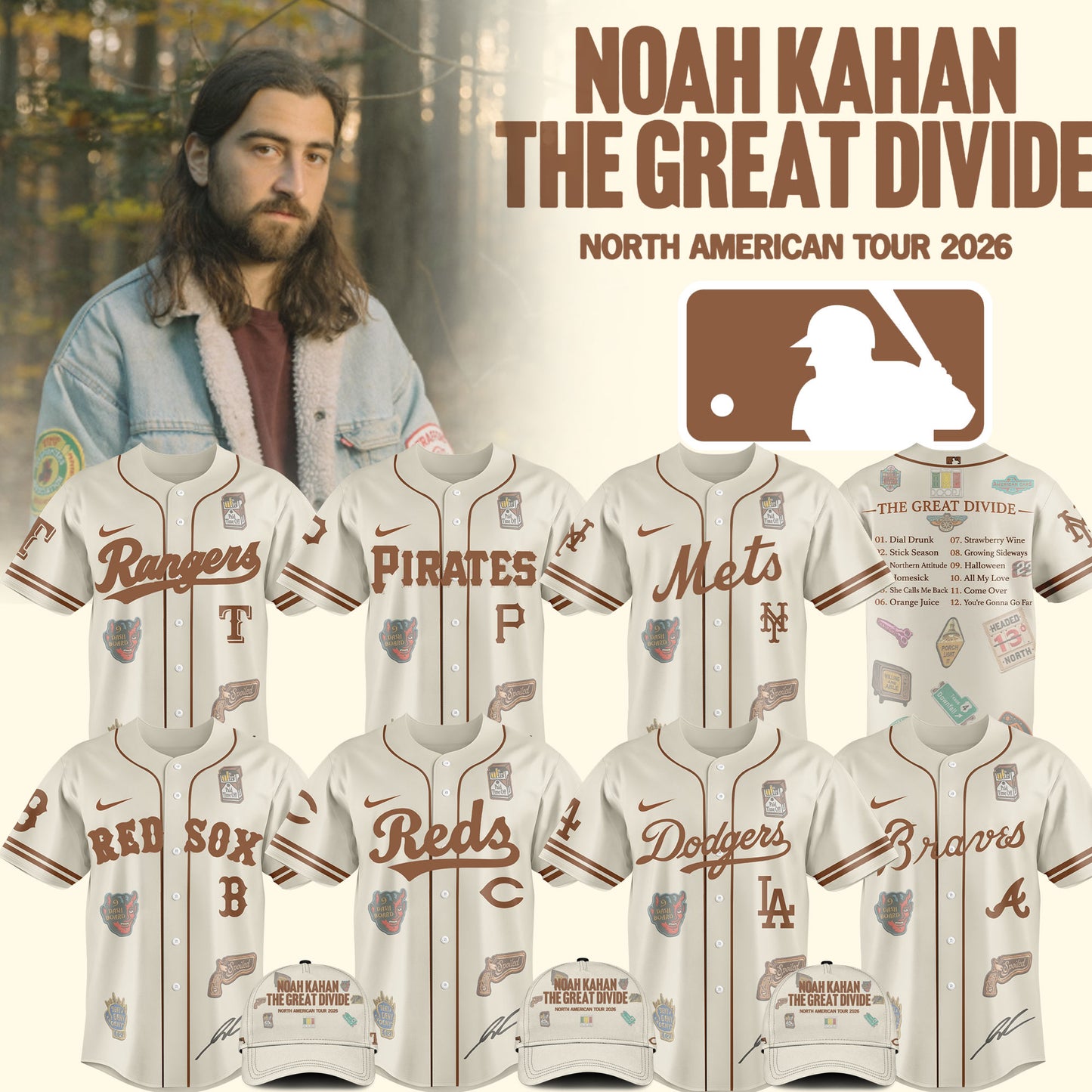 .Baseball x Noah Kahan Tour 2026 Jersey Limited Edition