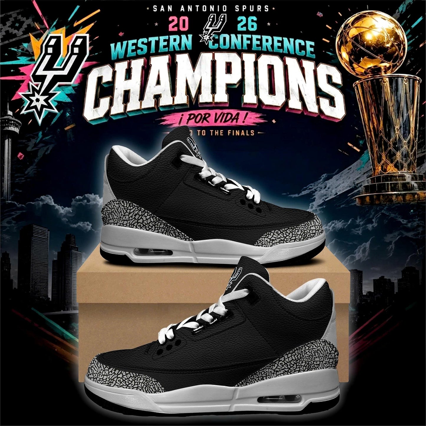 San Antonio Spurs 2026 Western Conference Champions Shoes