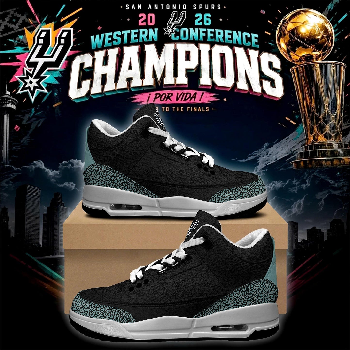 San Antonio Spurs 2026 Western Conference Champions Shoes