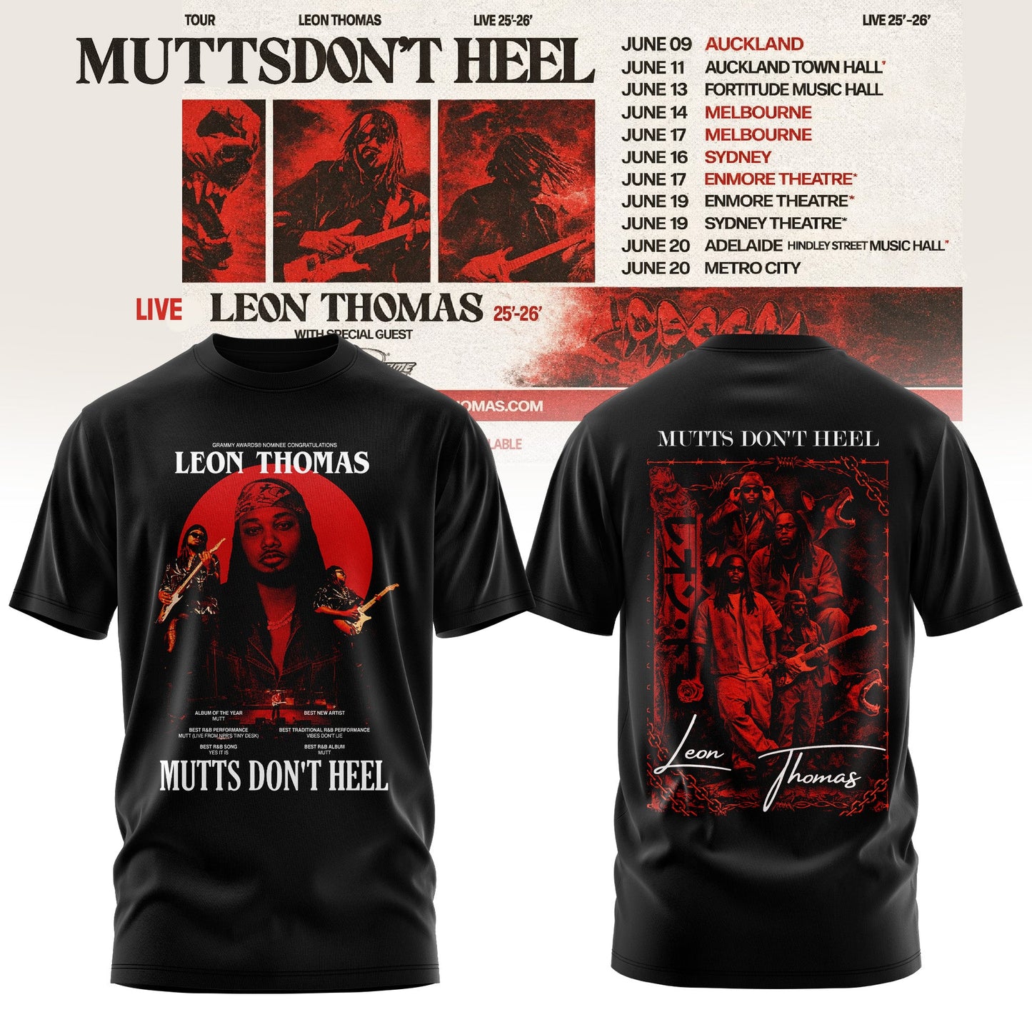 LEON THOMAS — MUTTS DON’T HEEL TOUR TEE