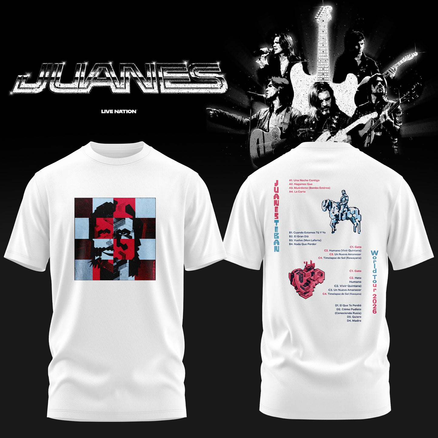 Juanes World Tour 2026 T-shirt