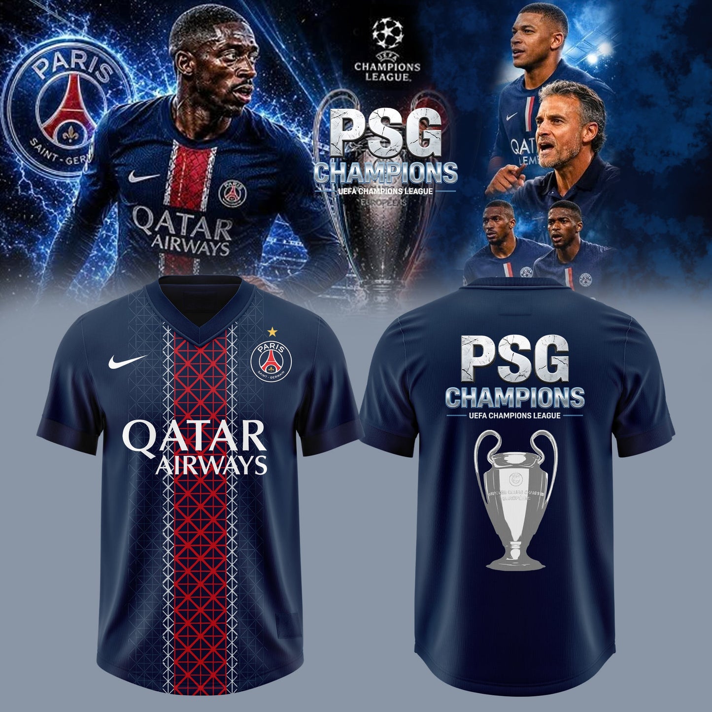 PSG UEFA Champions League 25/26 Champions Jersey – Signature Limited Edition