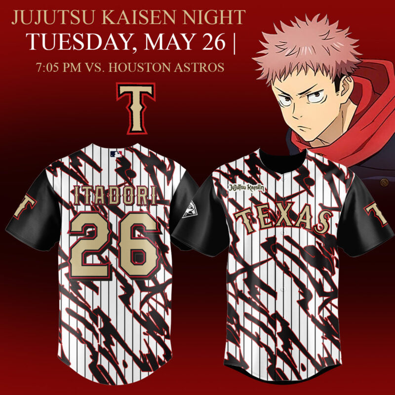 __Texas Rangers x Jujutsu Kaisen 2026 Baseball Jersey
