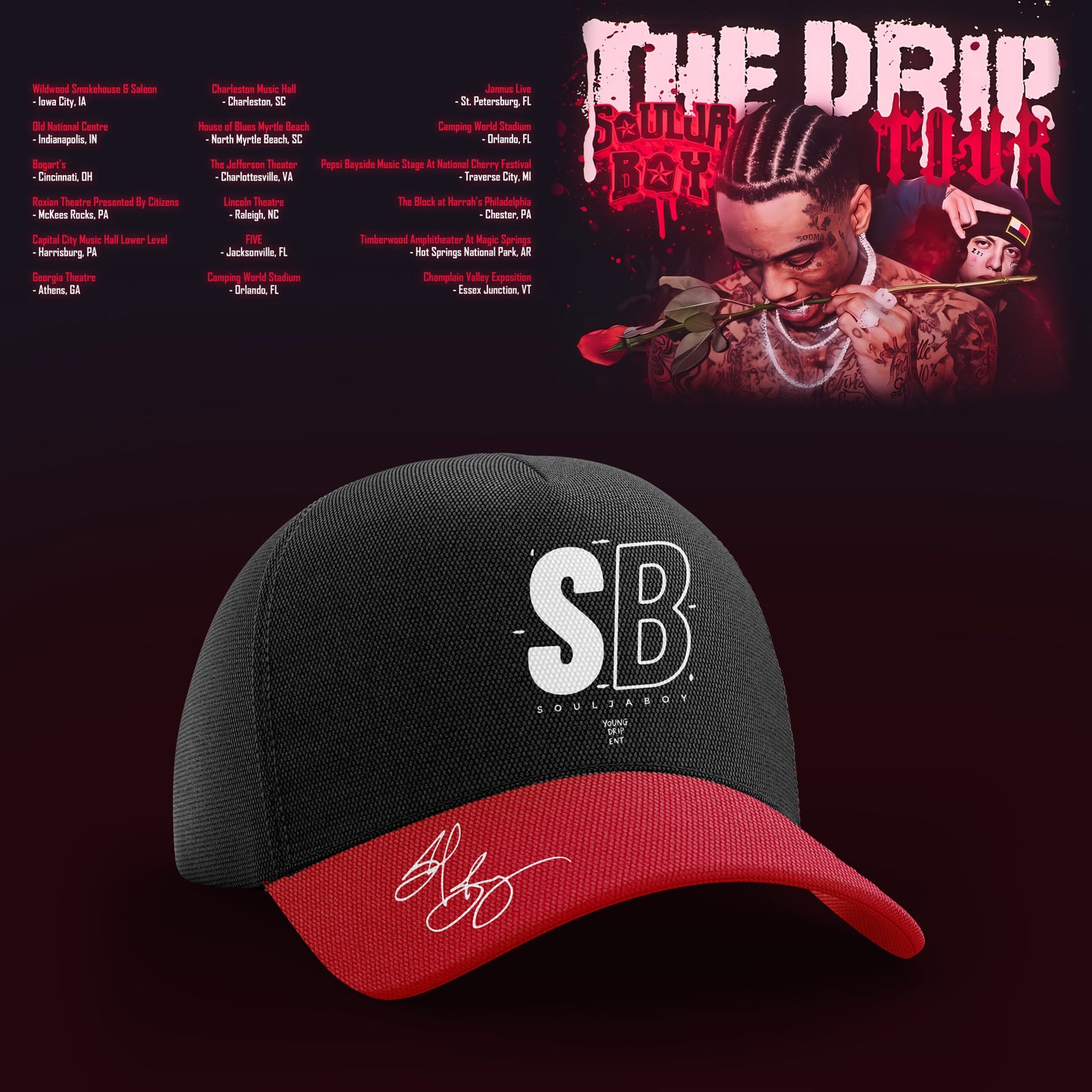 SOULJA BOY LIMITED DRIP 2026 TOUR HAT MERCH IS HERE