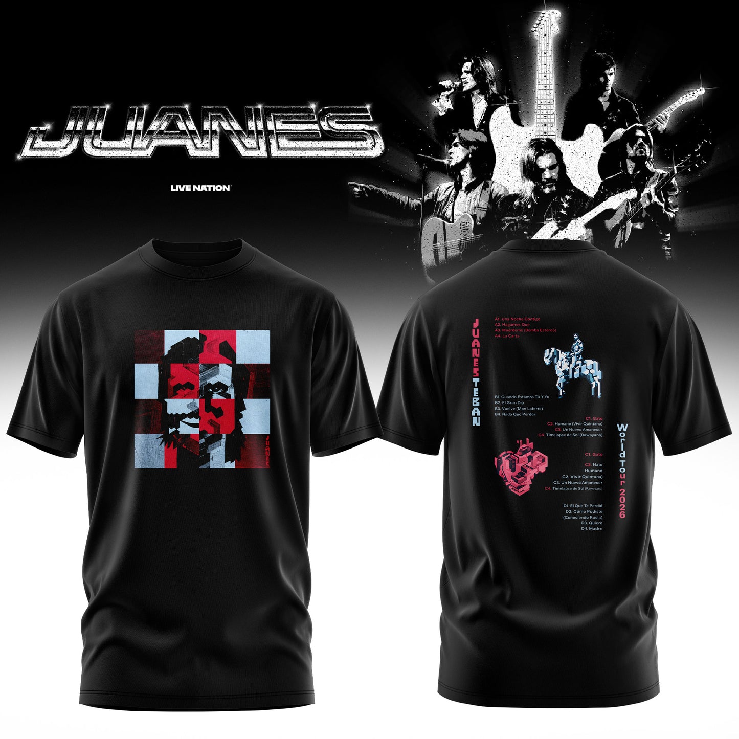 Juanes World Tour 2026 T-shirt