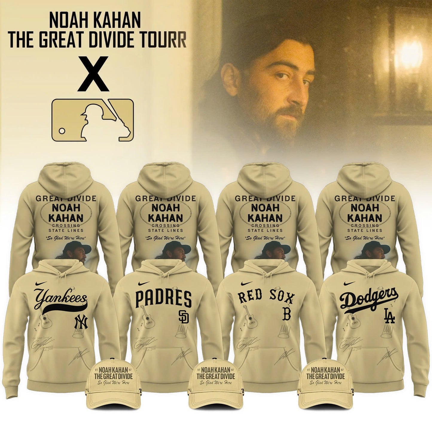 .Baseball x Noah Kahan Tour 2026 HoodieLimited Edition