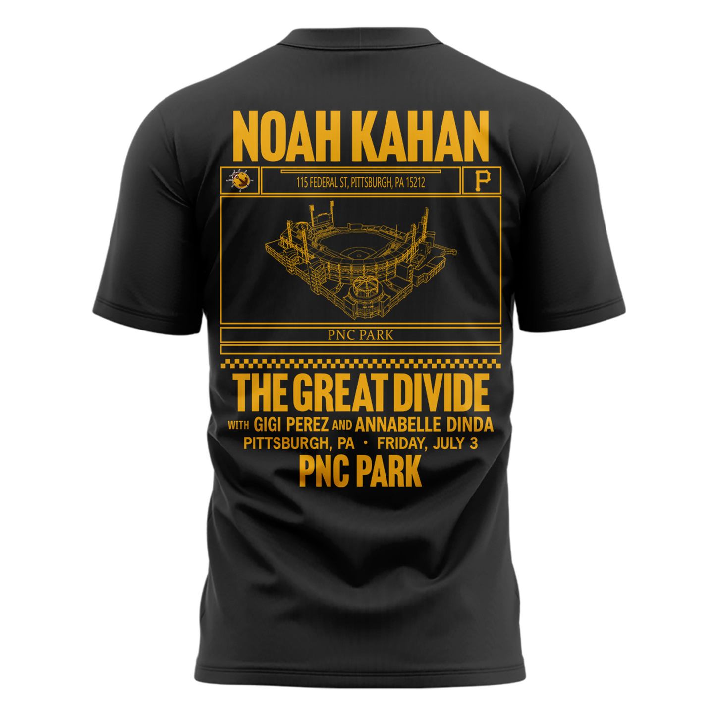 Limited Edition Pittsburgh Pirates x Noah Kahan Dark Gray Tshirt 2026