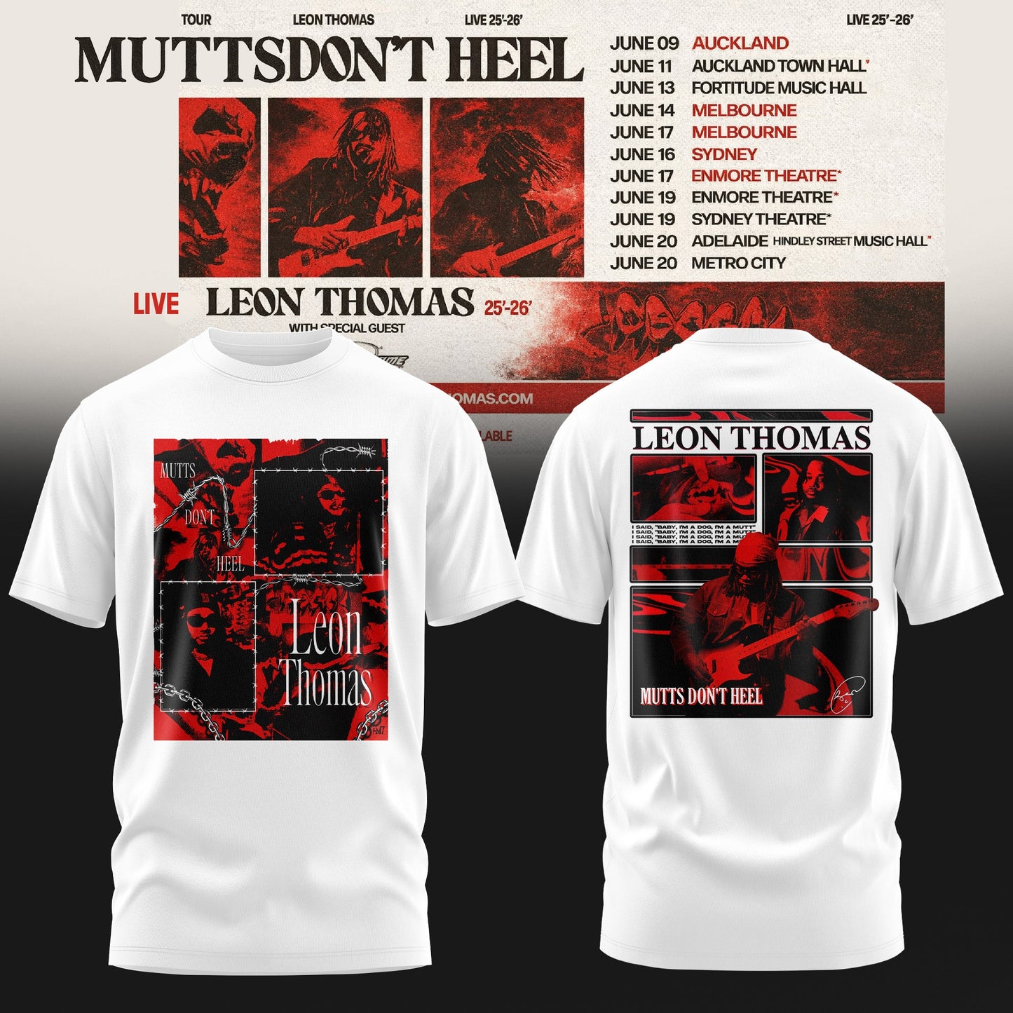 LEON THOMAS — MUTTS DON’T HEEL TOUR TEE