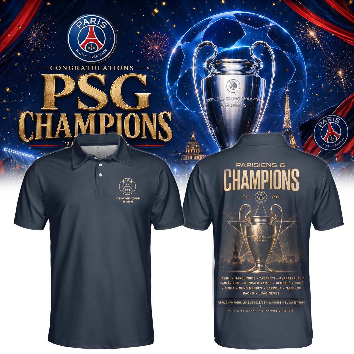 PSG Champions League Winners 25/26 Polo