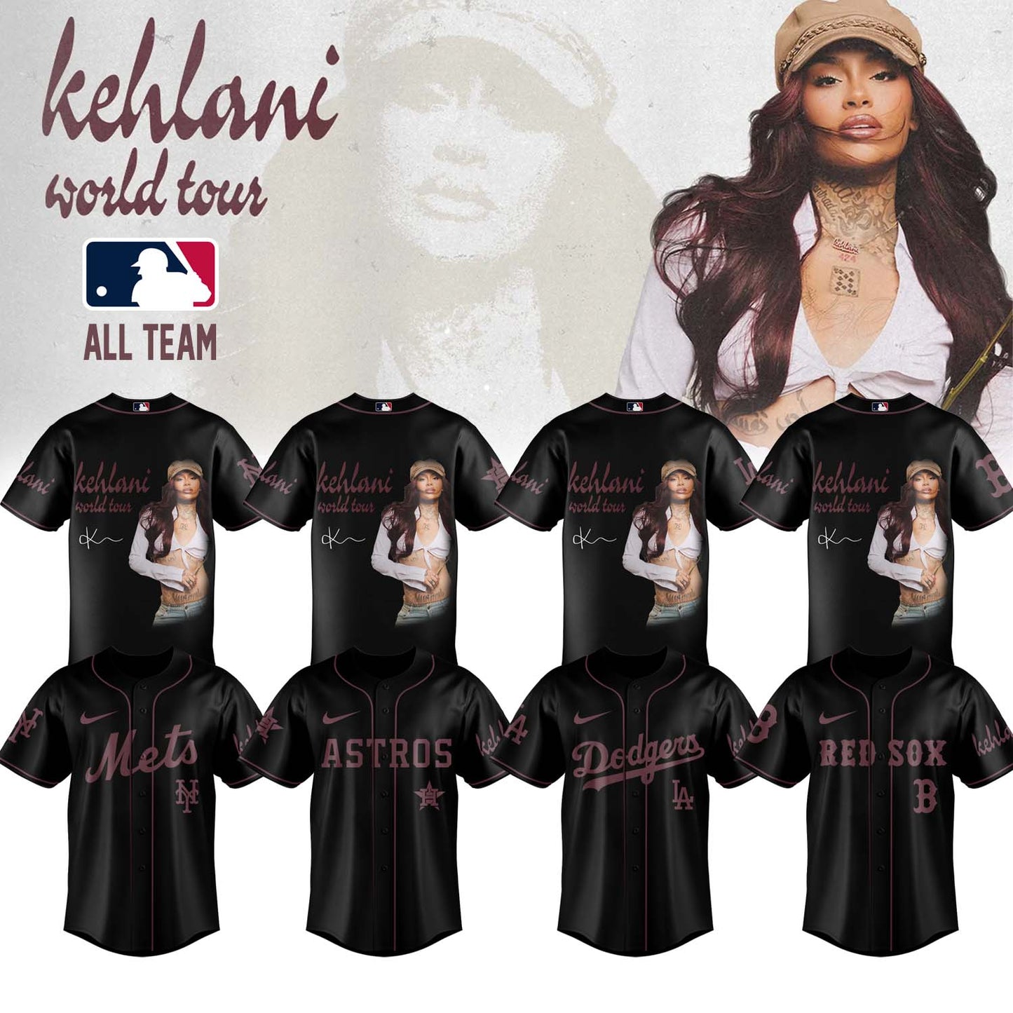 Baseball x Kehlani World Tour 2026 Limited Edition Signature – Jersey