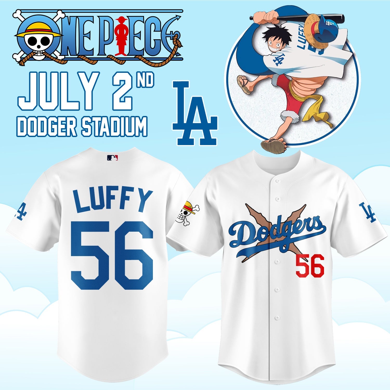One Piece Night x Los Angeles Dodgers 2026 Edition Jersey – Future