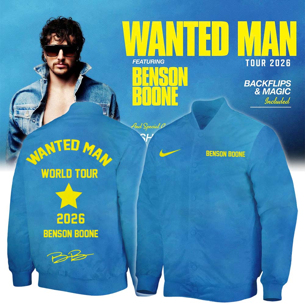 ..Benson Boone Wanted Man signed Bomber