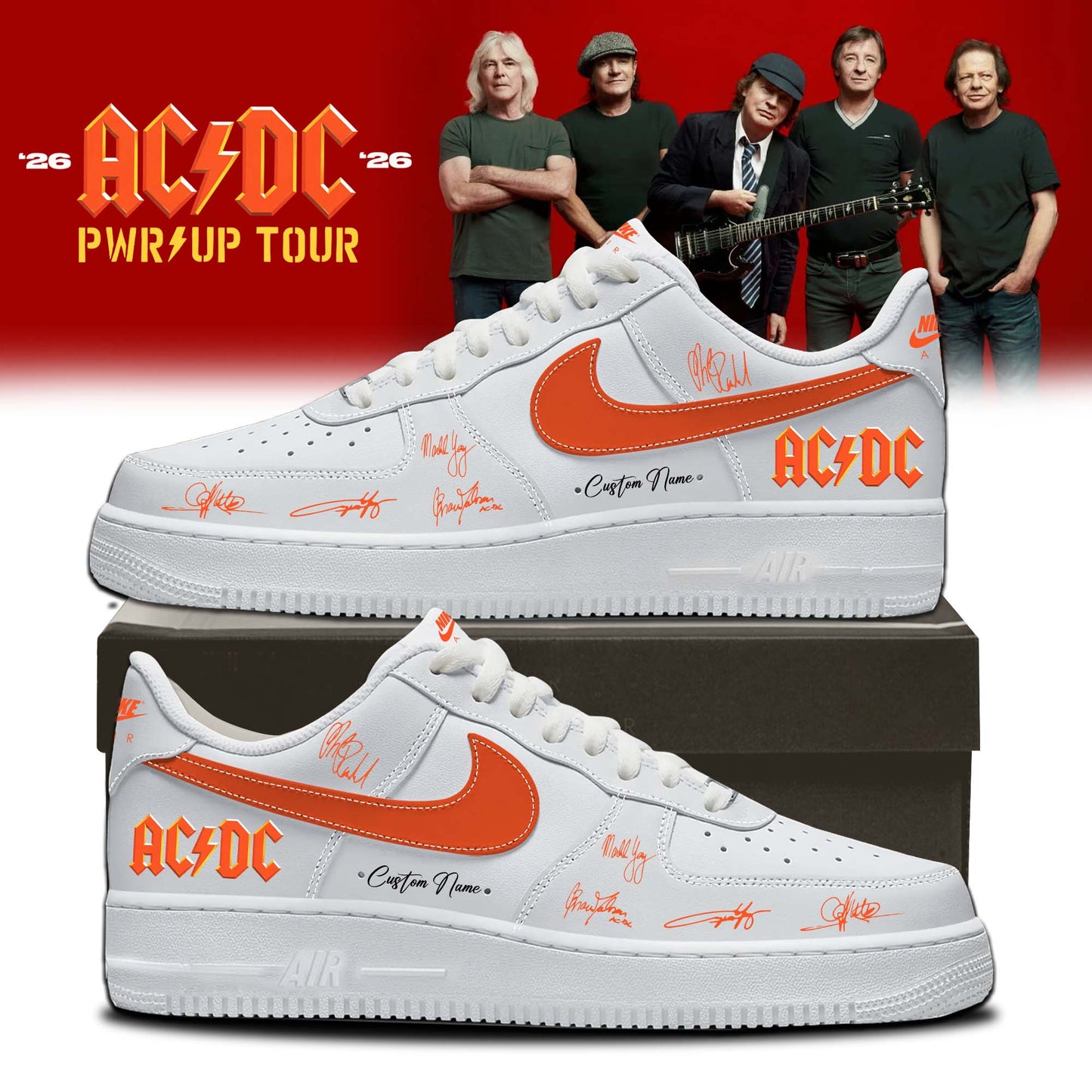 .AC/DC ” Power Up Tour ” 2026 AF1 – Shoes