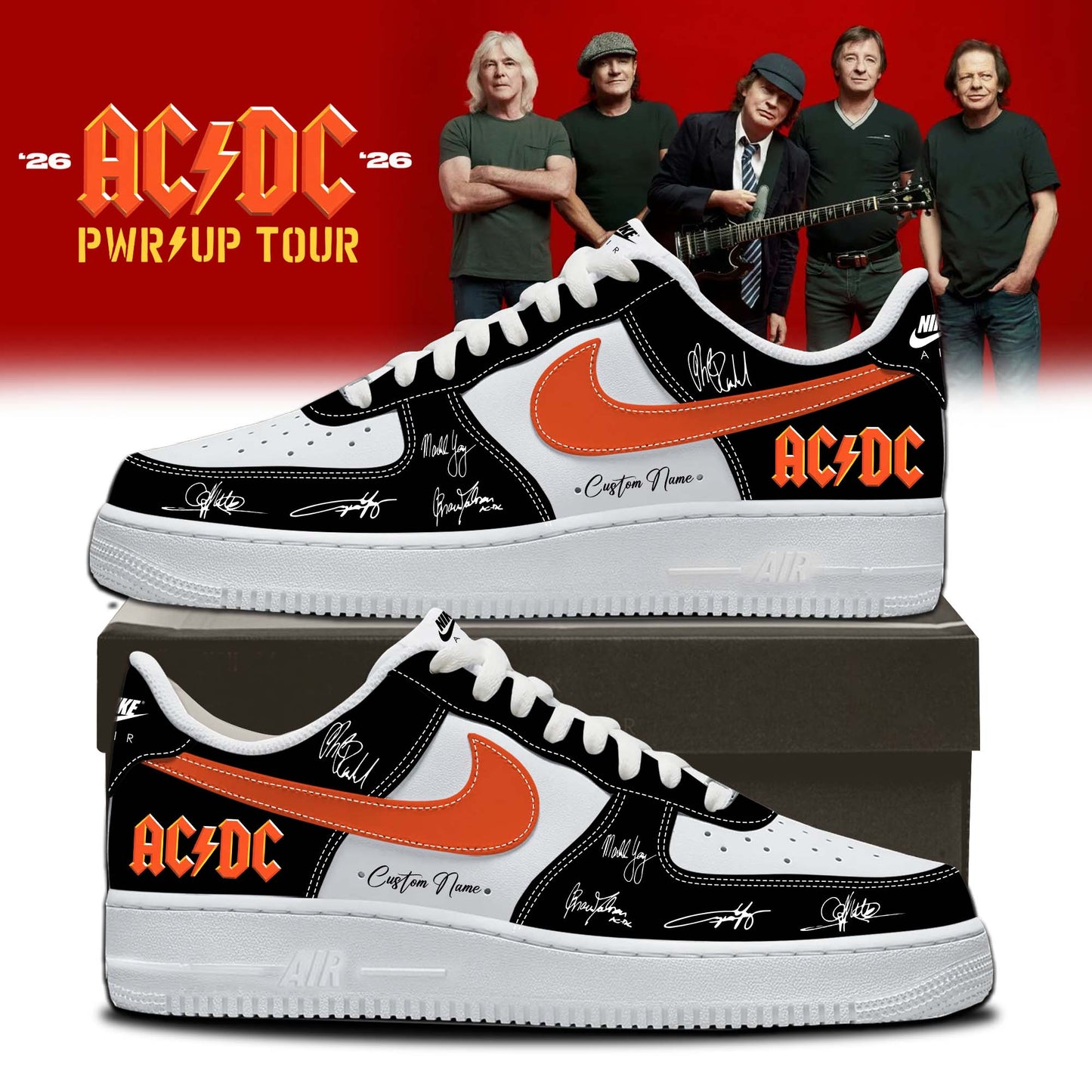 .AC/DC ” Power Up Tour ” 2026 AF1 – Shoes