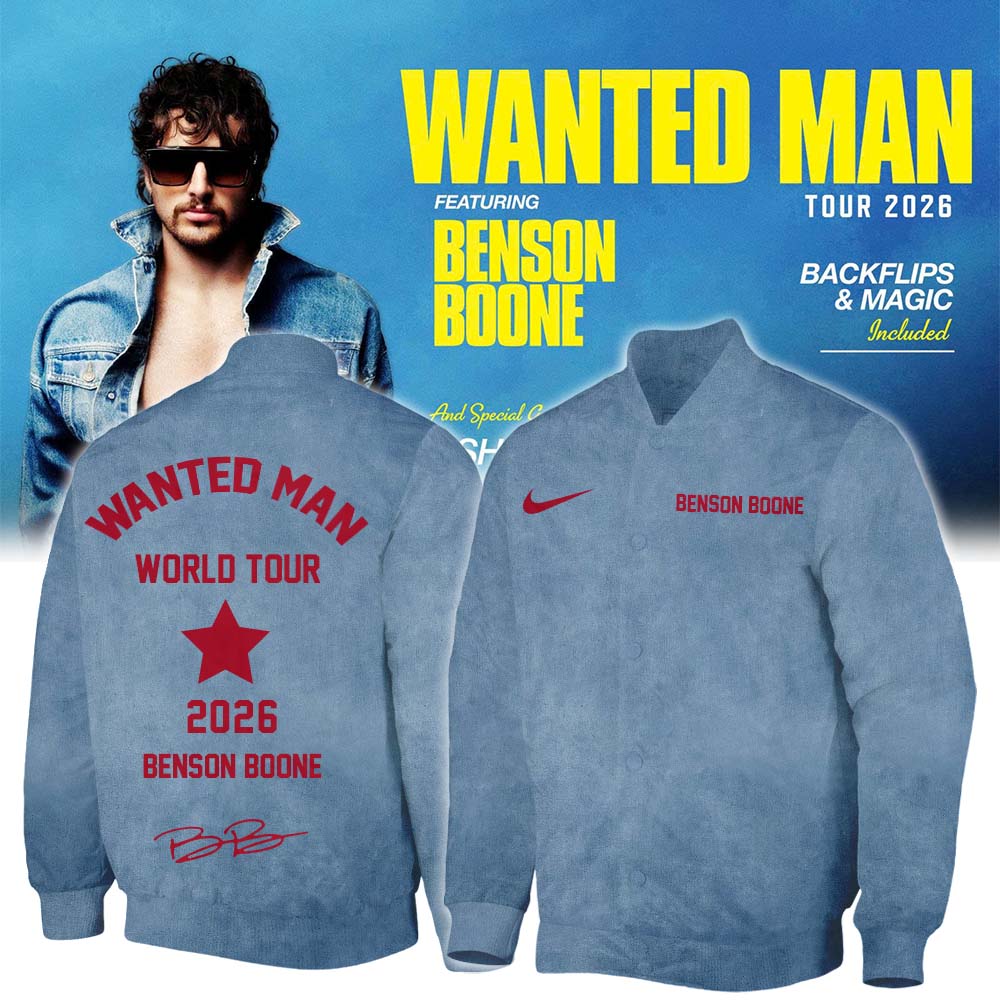 ..Benson Boone Wanted Man signed Bomber