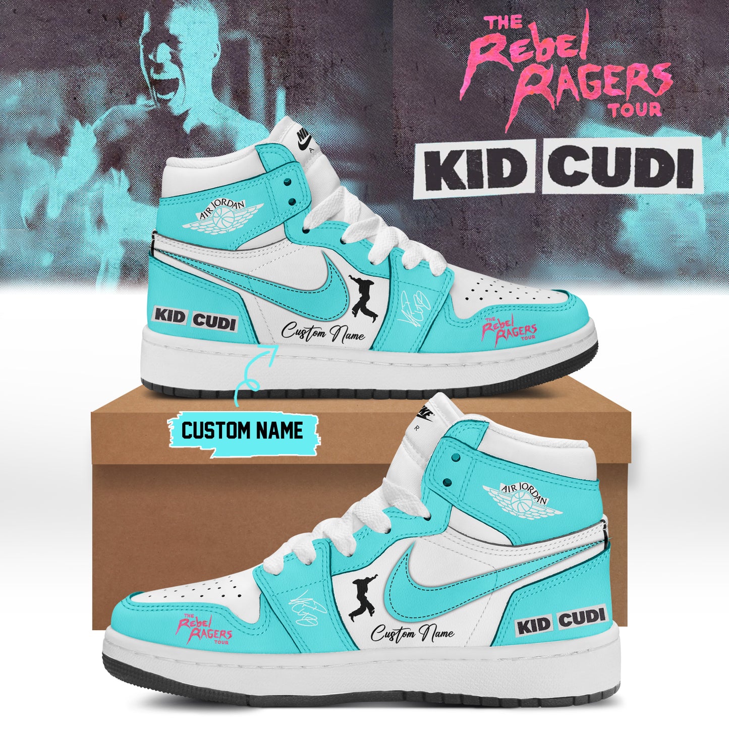,.KID CUDI ”The Rebel Ragers Tour 2026” Limited Edition Signature – Shoes