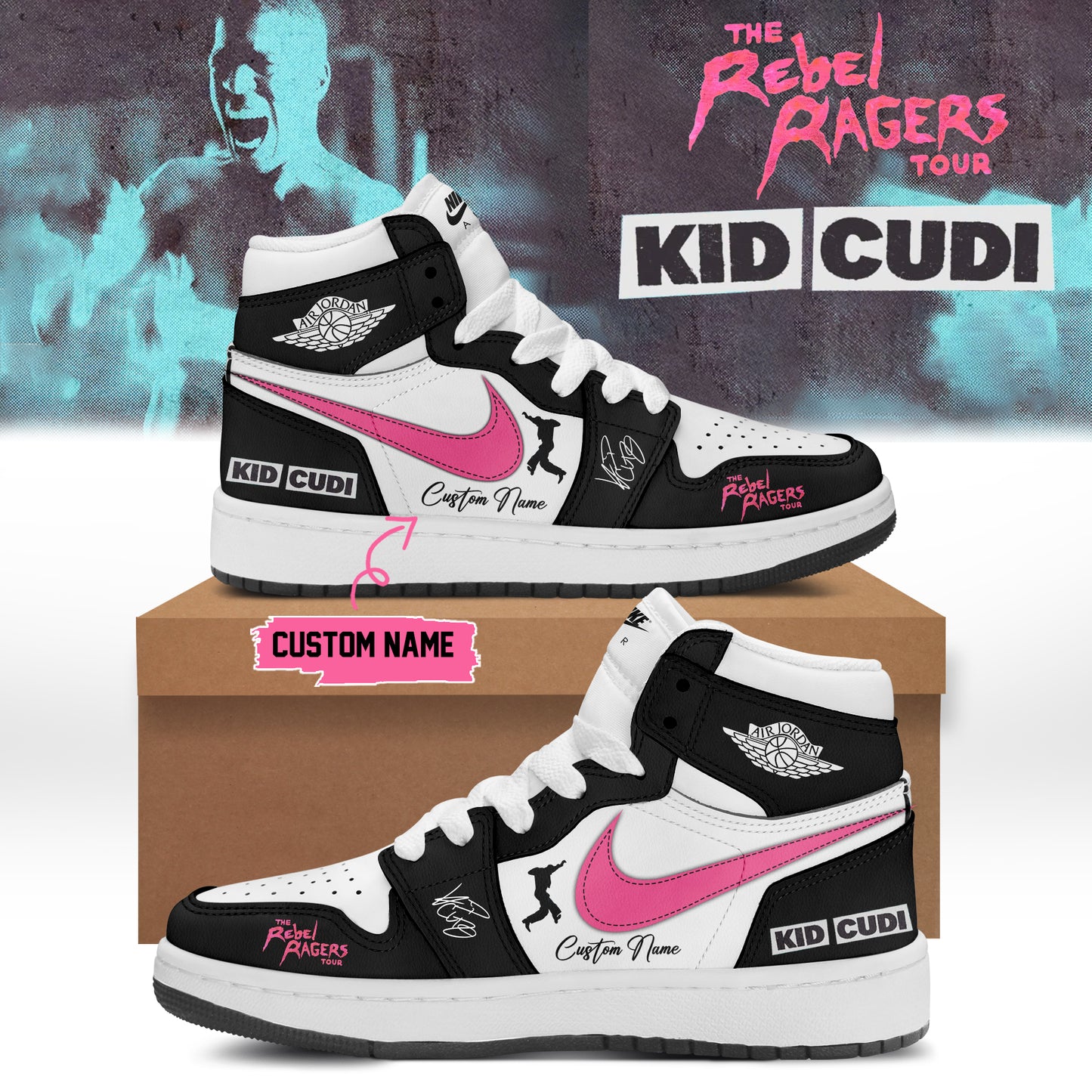 ,.KID CUDI ”The Rebel Ragers Tour 2026” Limited Edition Signature – Shoes