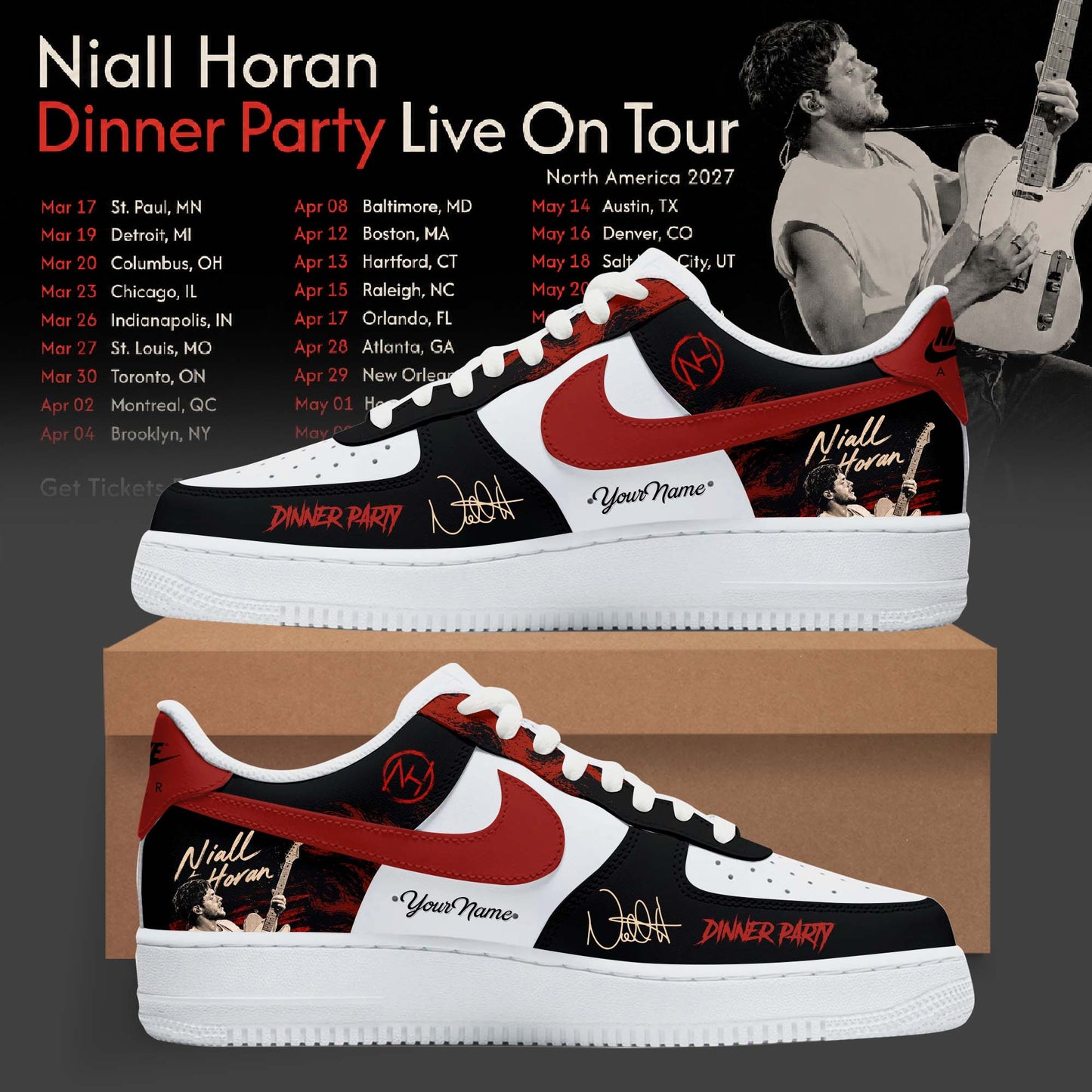 NIALL HORAN – DINNER PARTY LIVE ON TOUR SHOES