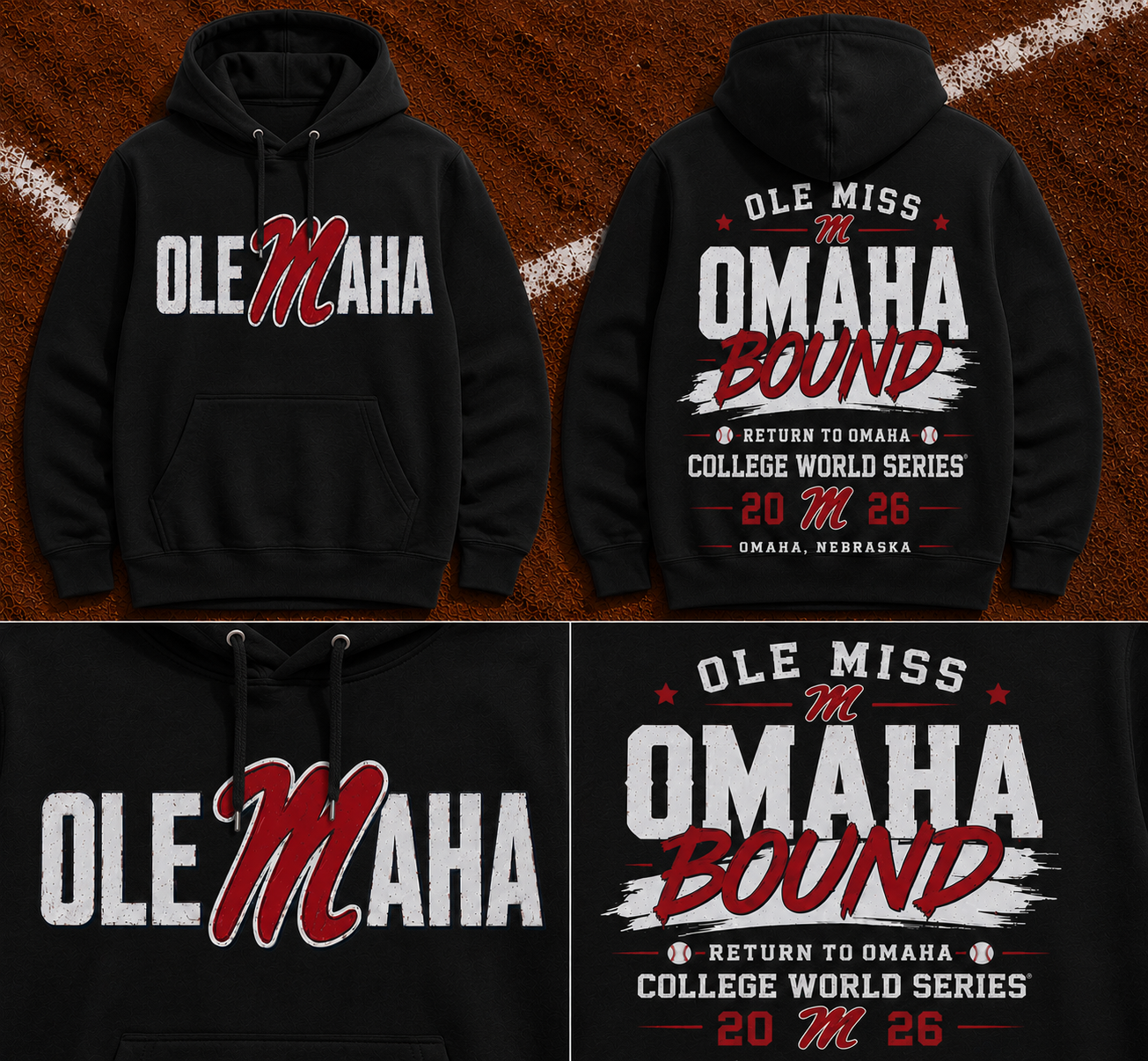 Ole Miss Rebels 2026 NCAA Baseball Men’s College World Series OMAHA Hoodie