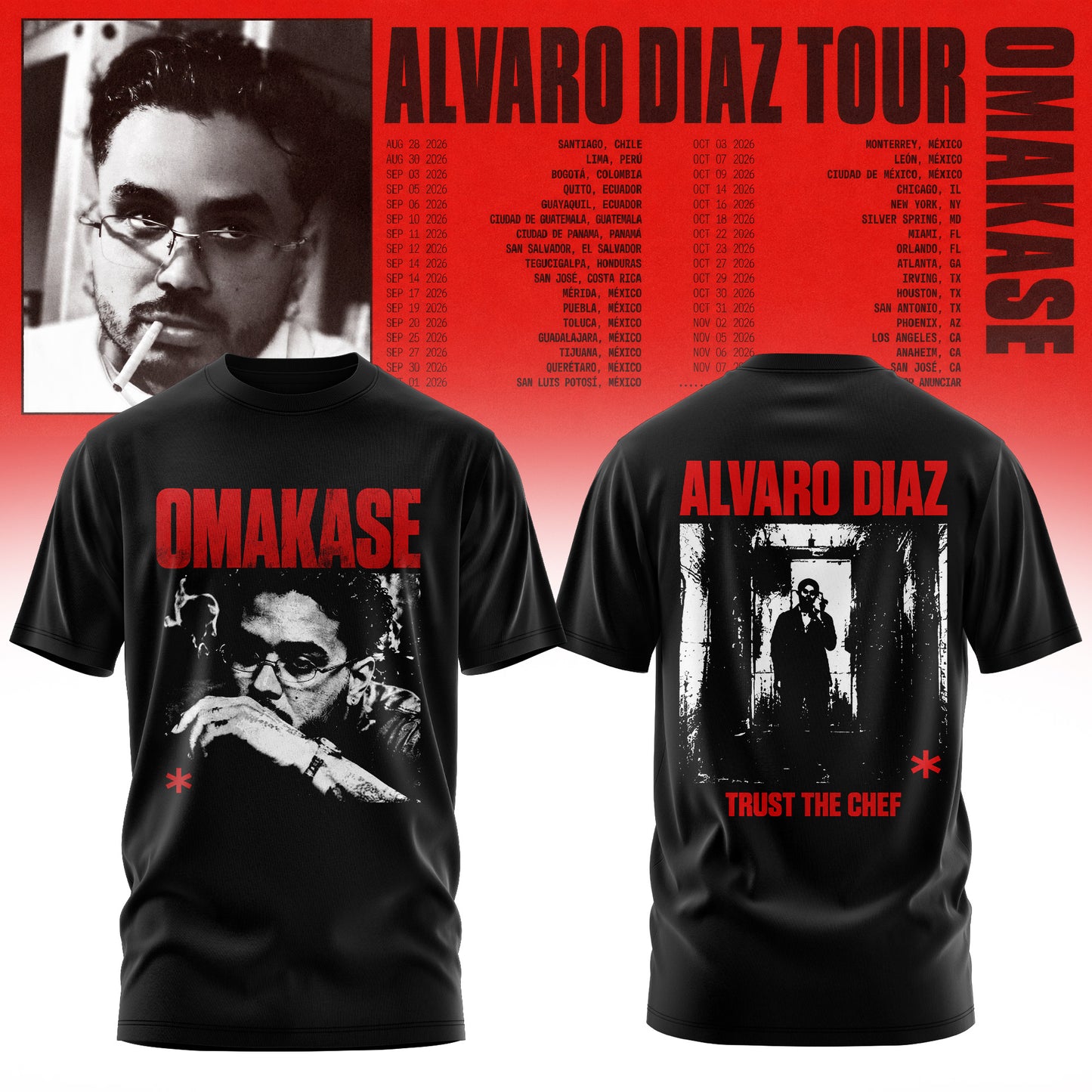 Álvaro Díaz Omakase 2026 Tour Merch Tee
