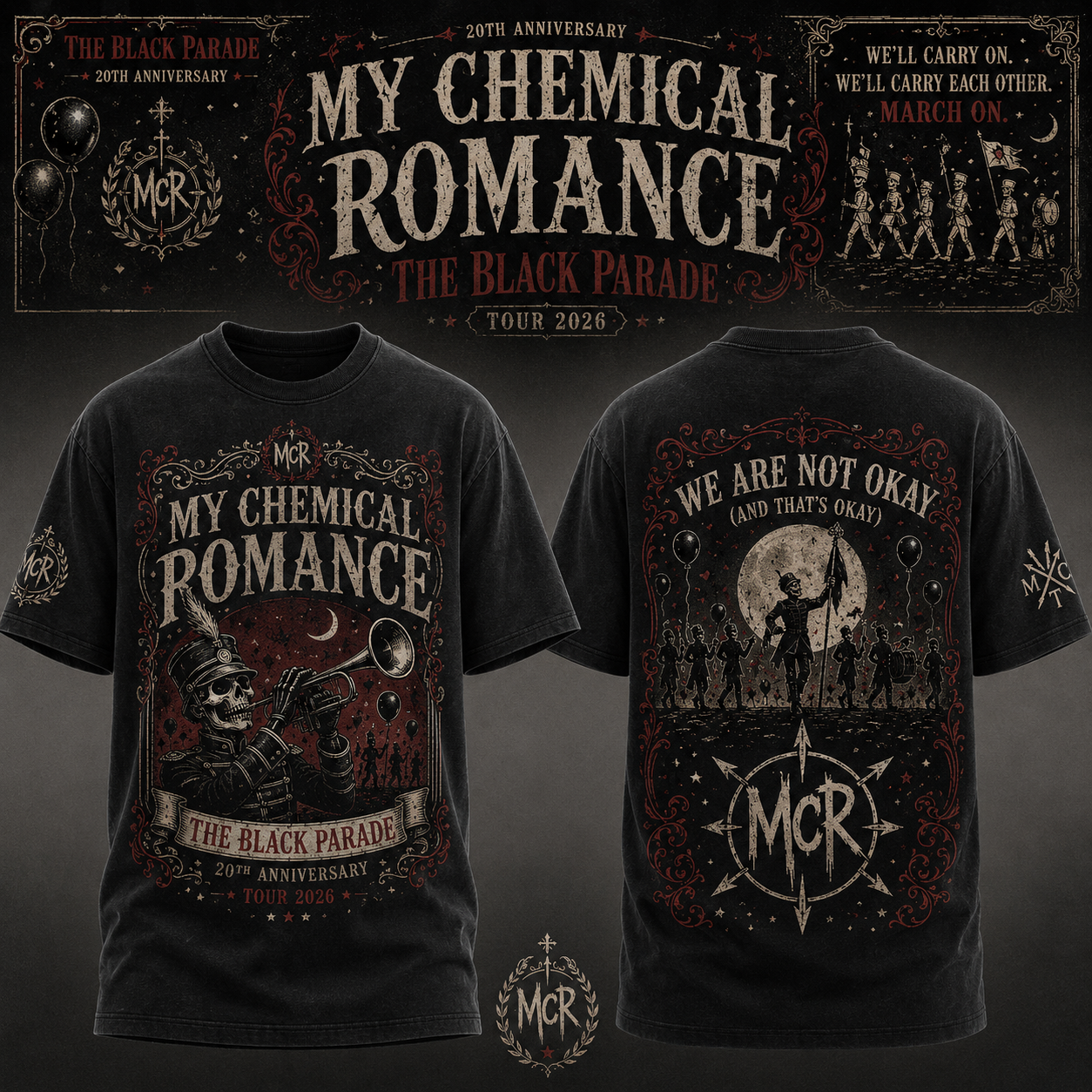 MY CHEMICAL ROMANCE – THE BLACK PARADE 20TH ANNIVERSARY TEE