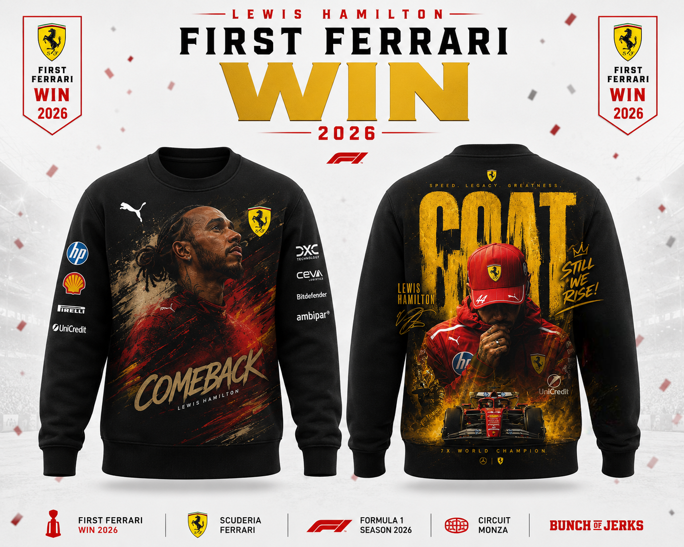 LEWIS HAMILTON – FIRST FERRARI WIN 2026 SWEATER
