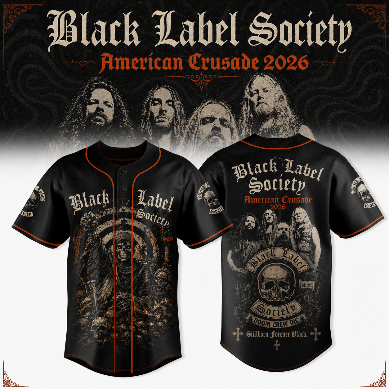 Black Label Society – “American Crusade” Tour Jersey
