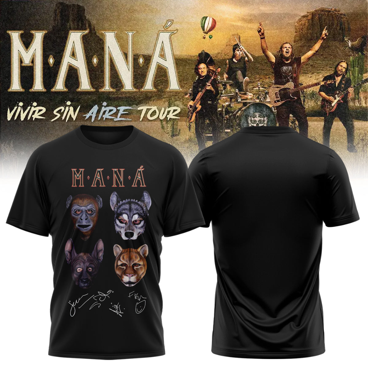 Maná “Vivir Sin Aire Tour” – Tshirt