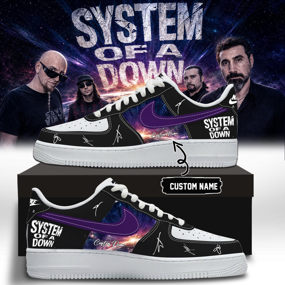 System of a Down “Europe / UK Stadium Tour 2026” Signature Limited Edition – Shoes AF1