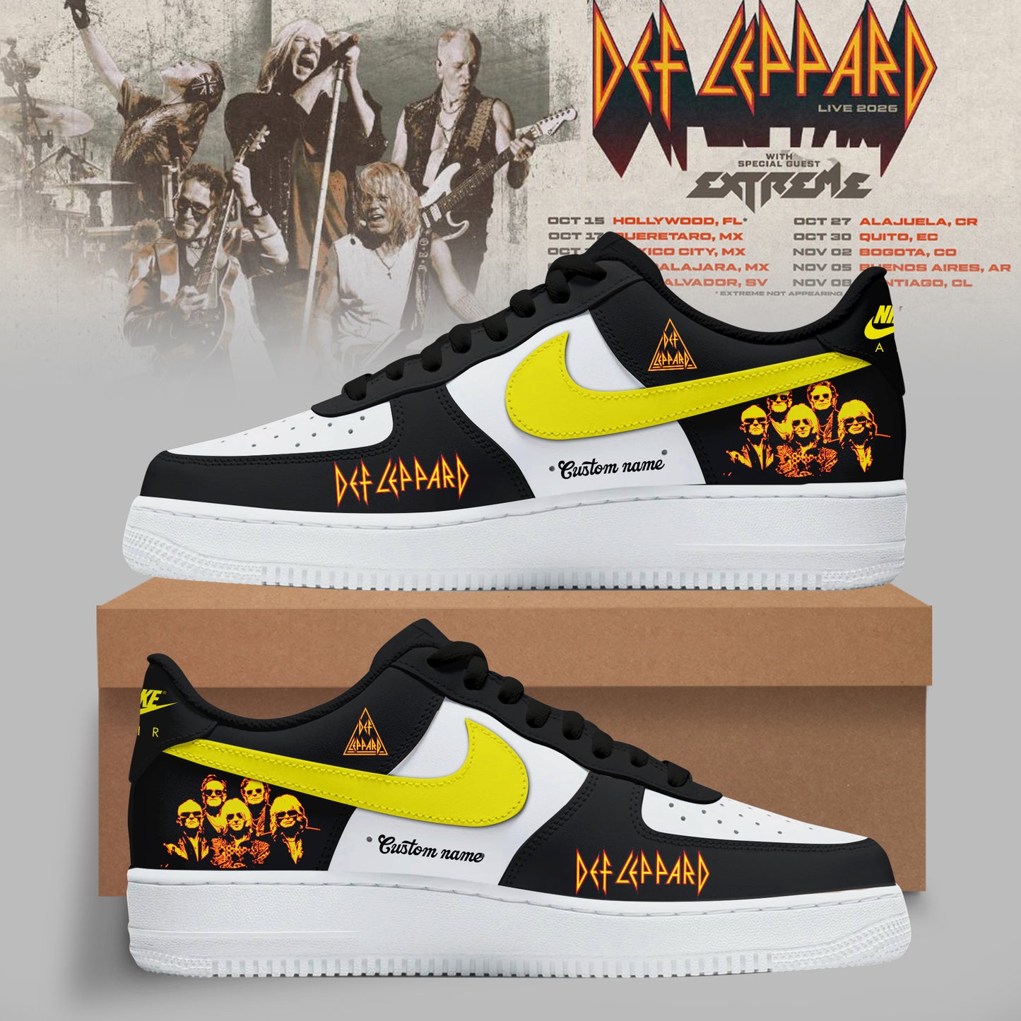 DEF LEPPARD LIVE 2026 MERCH COLLECTION SHOES