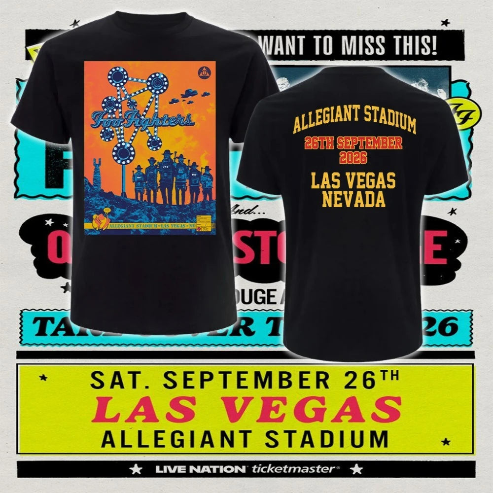 Foo Fighters Las Vegas T-Shirt – Allegiant Stadium September 26, 2026