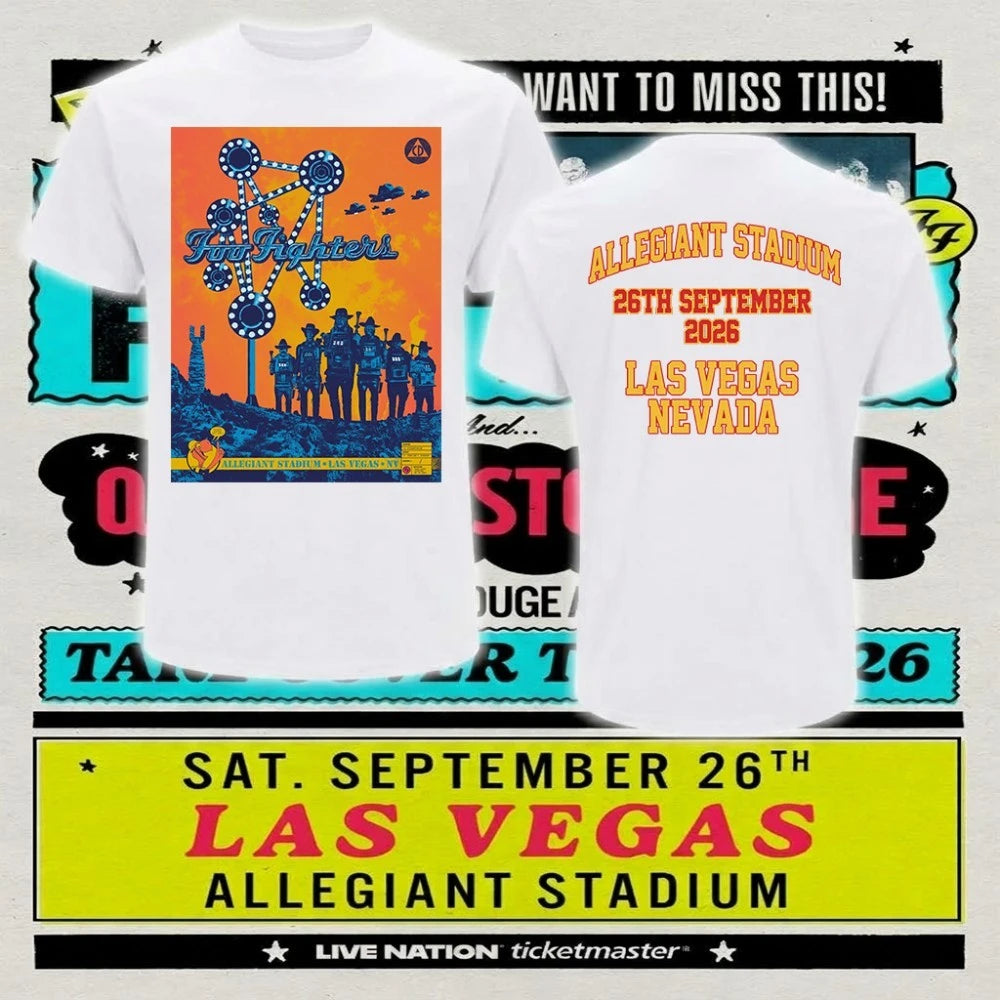 Foo Fighters Las Vegas T-Shirt – Allegiant Stadium September 26, 2026