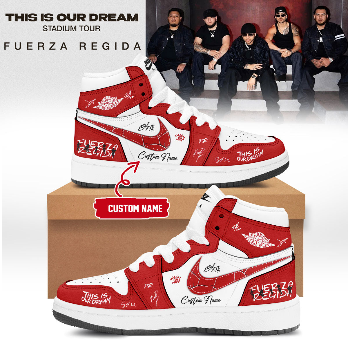 ,,.Fuerza Regida “This Is Our Dream Stadium Tour” 2026 Limited Edition Signature – Shoes