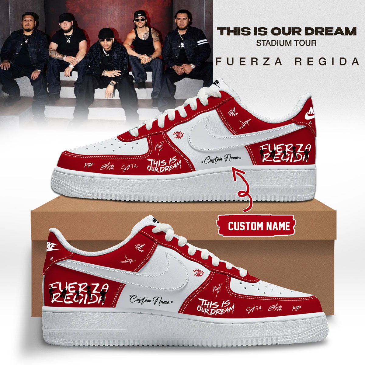 'Fuerza Regida “This Is Our Dream Stadium Tour” 2026 Limited Edition Signature – Shoes