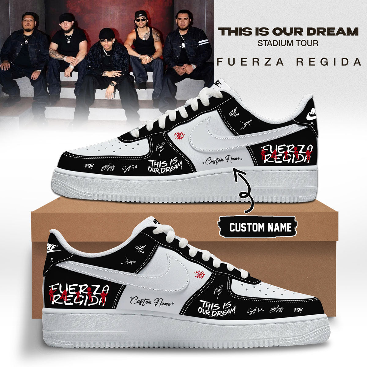 'Fuerza Regida “This Is Our Dream Stadium Tour” 2026 Limited Edition Signature – Shoes