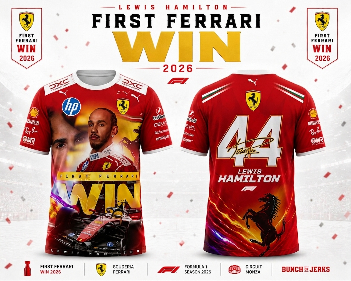 _LEWIS HAMILTON – FIRST FERRARI WIN 2026 T-SHIRT