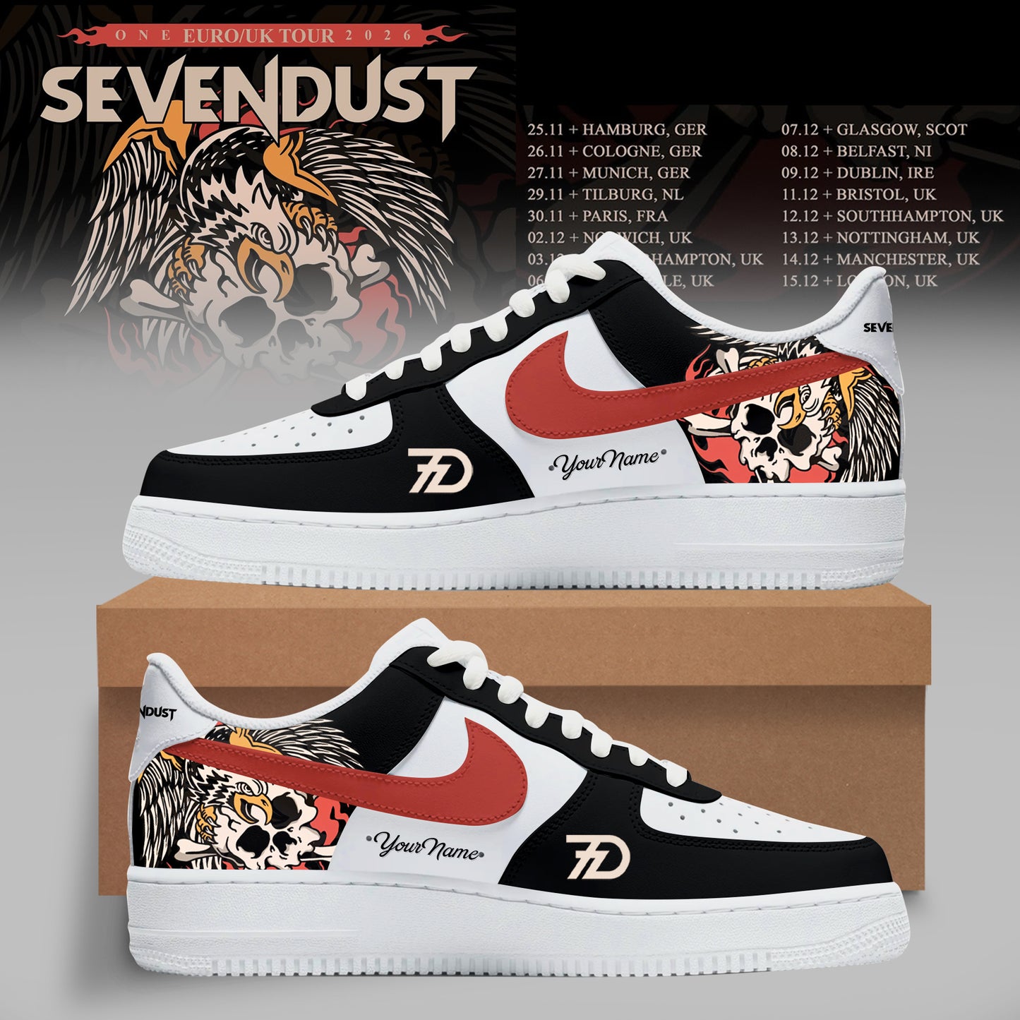 The Dead/Seven Tour Limited AF1 Shoes