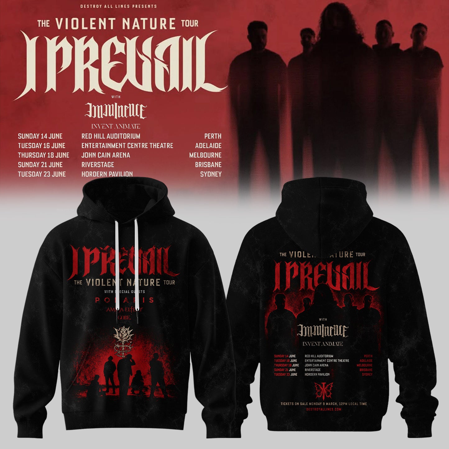 I PREVAIL – THE VIOLENT NATURE TOUR HOODIE